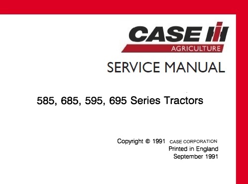 Case 585, 685, 595, 695 Series Tractors