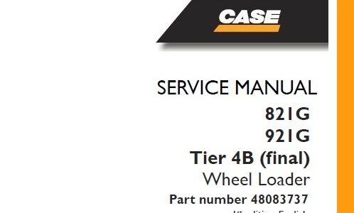 Case 821G, 921G Tier 4B (final) Wheel Loader