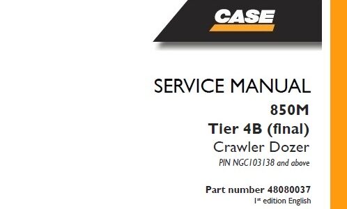 Case 850M Tier 4B (final) Crawler Dozer