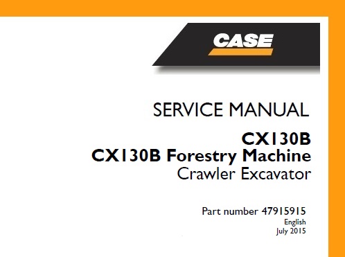 Case CX130B Forestry Machine Crawler Excavator