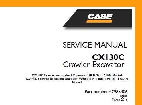 Case CX130C Crawler Excavator