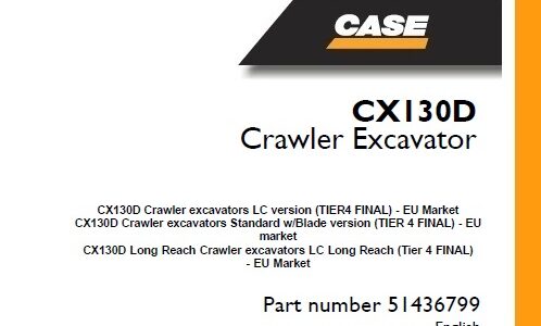 Case CX130D (TIER4) Crawler Excavator