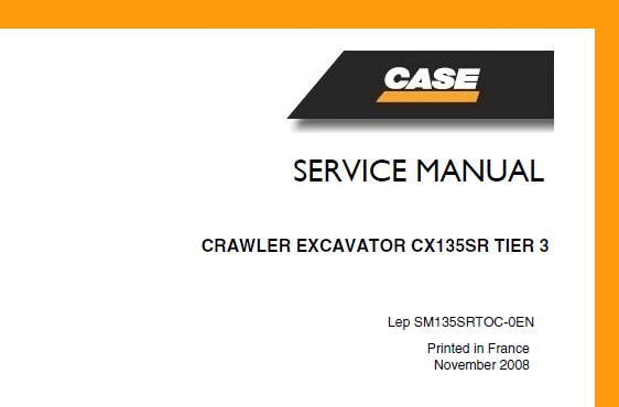 Case CX135SR TIER 3 CRAWLER EXCAVATOR