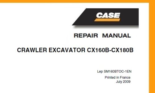 Case CX160B - CX180B Crawler Excavator