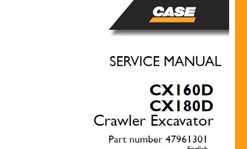 Case CX160D, CX180D LC Version Tier 4 (final) Crawler Excavator