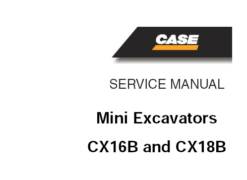 Case CX16B, CX18B Mini Excavator