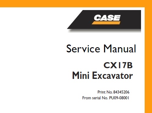 Case CX17B Mini Excavator