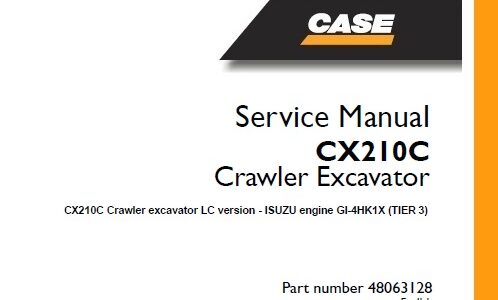 Case CX210C Crawler excavator [LC version - ISUZU engine GI-4HK1X (TIER 3)]