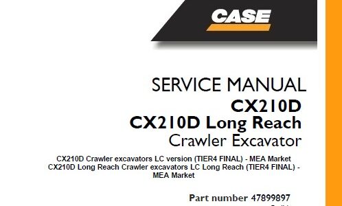 Case CX210D, CX210D Long Reach Crawler Excavator