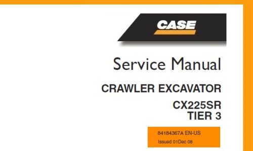 Case CX225SR TIER 3 Crawler Excavator