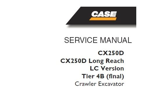 Case CX250D, CX250D Long Reach LC Version Tier 4B (final) Crawler Excavator