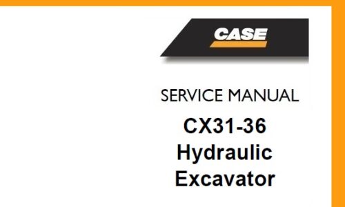 Case CX31 - CX36 Hydraulic Excavator