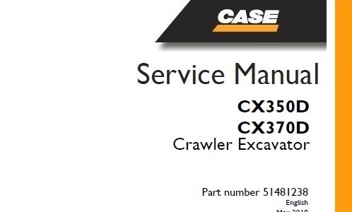 Case CX350D, CX370D -LC NLC version (Tier 4 Final) Crawler Excavator