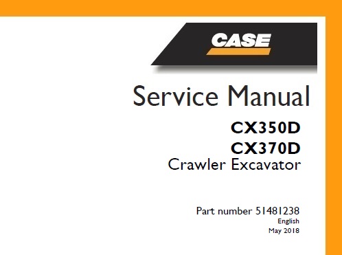 Case CX350D, CX370D -LC NLC version (Tier 4 Final) Crawler Excavator