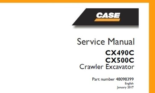 Case CX490C, CX500C (TIER 3) Crawler Excavator