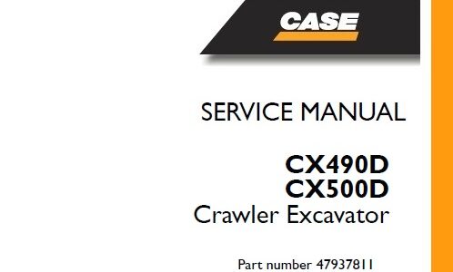 Case CX490D, CX500D Crawler Excavator