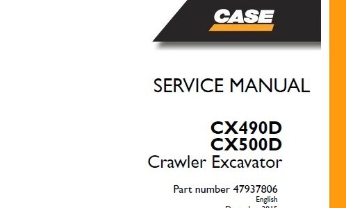 Case CX490D, CX500D Tier 4 (final) Crawler Excavator