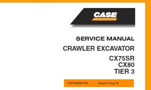 Case CX75SR, CX80 TIER 3 Crawler Excavator