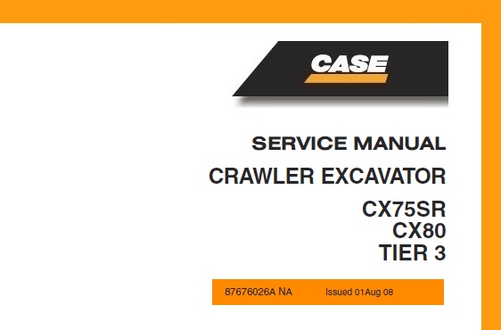 Case CX75SR, CX80 TIER 3 Crawler Excavator