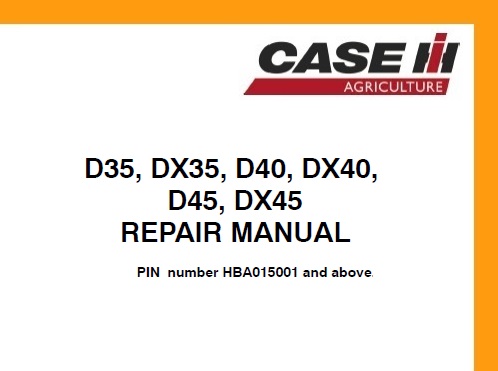 Case D35, DX35, D40, DX40, D45, DX45 Tractor