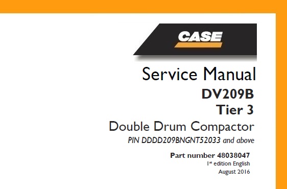 Case DV209B Tier 3 Double Drum Compactor