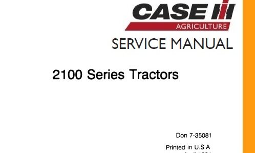 Case IH 2100 Series (2120, 2130, 2140, 2150) Tractor