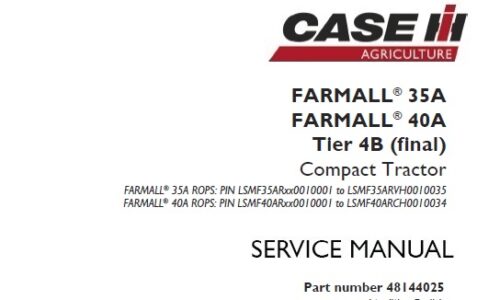 Case IH Farmall 35A, Farmall 40A Tier 4B (final) Compact Tractor