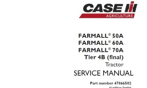 Case IH Farmall 50A, Farmall 60A, Farmall 70A Tier 4B (final) Compact Tractor