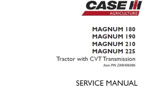 Case IH Magnum 180 , 190 , 210 , 225 Tractor (with CVT Transmission)