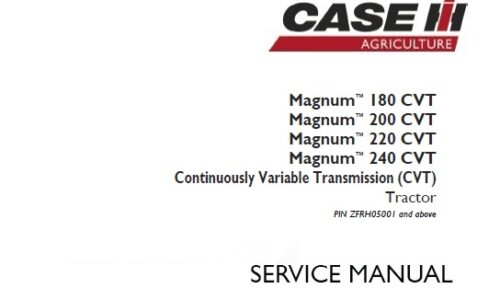 Case IH Magnum 180, 200, 220, 240 Continuously Variable Transmission (CVT) Tractor