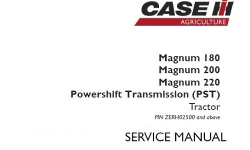 Case IH Magnum 180 , 200 , 220 Powershift Transmission (PST) Tractor