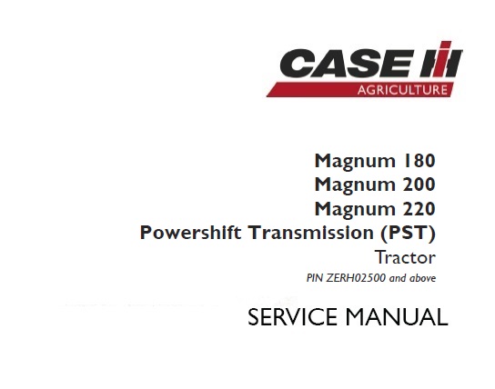 Case IH Magnum 180 , 200 , 220 Powershift Transmission (PST) Tractor