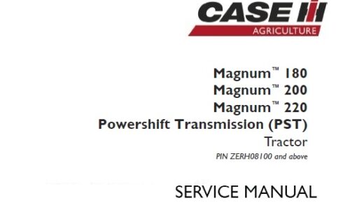 Case IH Magnum 180, 200, 220 Powershift Transmission (PST) Tractor