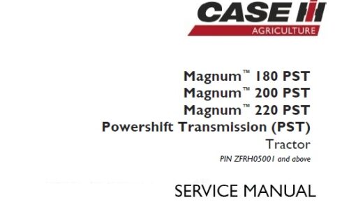 Case IH Magnum 180 PST , 200 PST , 220 PST Powershift Transmission (PST) Tractor