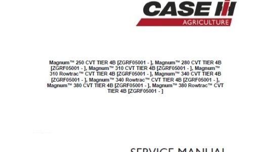 Case IH Magnum 250, 280, 310, 340, 380, 310 Rowtrac, 340 Rowtrac, 380 Rowtrac - CVT TIER 4B Tractor