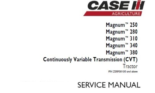 Case IH Magnum 250, 280, 310, 340, 380 Continuously Variable Transmission (CVT) Tractor