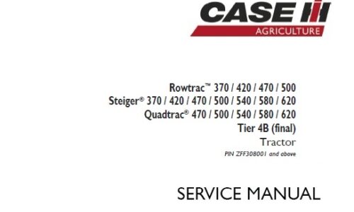 This service manual is for Case IH Rowtrac 370