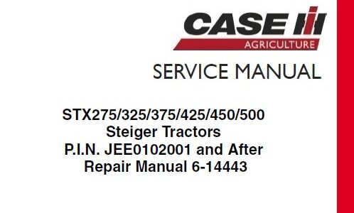 Case IH STX275, STX325, STX375, STX425, STX450, STX500 Steiger Tractor