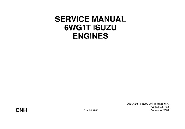 ISUZU 6WG1T Engine