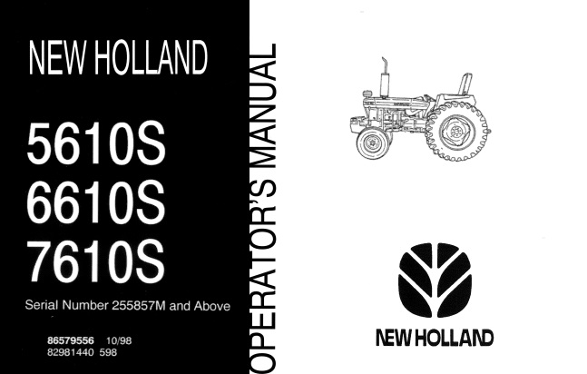 New Holland 5610S, 6610S, 7610S Tractor