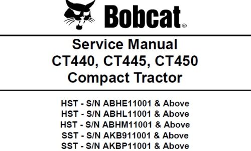 Bobcat CT440, CT445, CT450 Compact Tractor Service Repair Manual