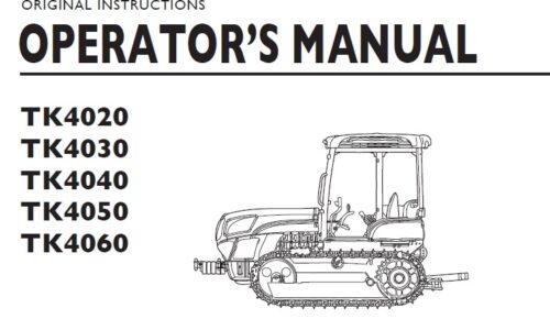 New Holland TK4020, TK4030, TK4040, TK4050, TK4060 Tractor Operator Manual