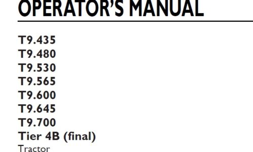 New Holland T9.435 - T9.700 Tractor Operator Manual ZGF403200-